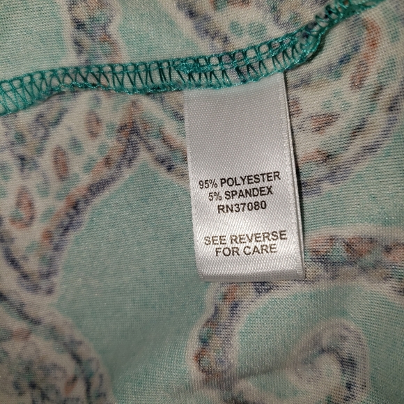 Cato XL turquoise paisley bell sleeve dress - Picture 8 of 15